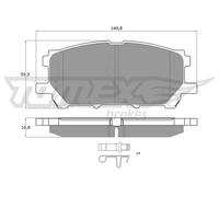 Pastiglie freno Assale anteriore TX 17-63 TOMEX Brakes per LEXUS RX