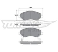 Pastiglie freno Assale anteriore TX 17-67 TOMEX Brakes per FIAT VW JEEP DODGE