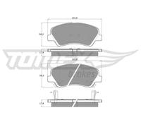 Pastiglie freno Assale anteriore TX 17-85 TOMEX Brakes per KIA HYUNDAI