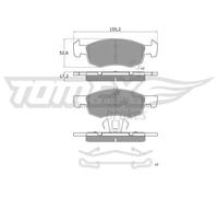 Pastiglie freno Assale anteriore TX 17-92 TOMEX Brakes per OPEL CORSA E