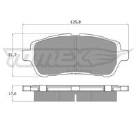 Pastiglie freno Assale anteriore TX 17-95 TOMEX Brakes per FORD MAZDA