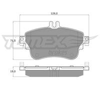 Pastiglie freno Assale anteriore TX 18-07 TOMEX Brakes per MERCEDES-BENZ