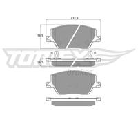 Pastiglie freno Assale anteriore TX 18-09 TOMEX Brakes per FIAT TIPO Tre volumi