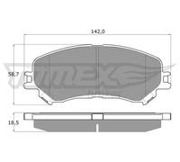 Pastiglie freno Assale anteriore TX 18-25 TOMEX Brakes per RENAULT TALISMAN
