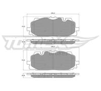 Pastiglie freno Assale anteriore TX 18-60 TOMEX Brakes per AUDI VW CUPRA