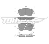 Pastiglie freno Assale anteriore TX 18-68 TOMEX Brakes per HYUNDAI KIA