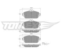 Pastiglie freno Assale anteriore TX 18-74 TOMEX Brakes per MERCEDES-BENZ