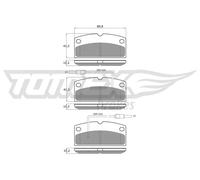 Pastiglie freno Assale anteriore TX 18-82 TOMEX Brakes per LIGIER AIXAM PIAGGIO