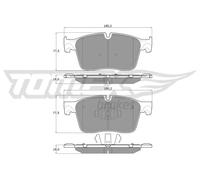 Pastiglie freno Assale anteriore TX 18-84 TOMEX Brakes per JAGUAR LAND ROVER