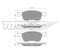 Pastiglie freno Assale anteriore TX 18-90 TOMEX Brakes per FORD FIESTA VII