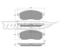 Pastiglie freno Assale anteriore TX 19-27 TOMEX Brakes per NISSAN INFINITI