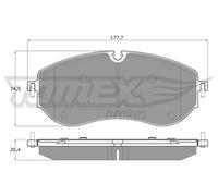 Pastiglie freno Assale anteriore TX 19-96 TOMEX Brakes per VW MAN
