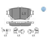 MEYLE 025 205 8215 Kit pastiglie freni