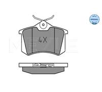 Pastiglie freno Assale posteriore 025 209 6117 MEYLE per RENAULT CITROËN VW SEAT