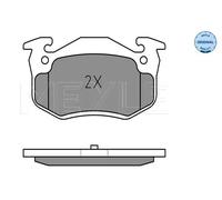 MEYLE Kit pastiglie freni Posteriore predisposto per visualizzazione avviso usura 025 209 7311