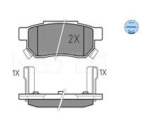 Pastiglie freno Assale posteriore 025 213 1313/W MEYLE per ROVER HONDA MG