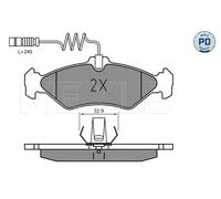 Pastiglie freno Assale posteriore 025 216 2117/PD MEYLE per MERCEDES-BENZ VW