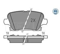 Pastiglie freno Assale posteriore 025 221 2317/PD MEYLE per OPEL