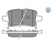 MEYLE Kit pastiglie freno, Freno a disco 025 221 2917