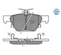 Pastiglie freno Assale posteriore 025 221 5814 MEYLE per SUBARU OUTBACK LEVORG