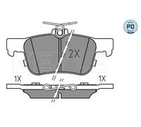 MEYLE Kit pastiglie freno, Freno a disco per FORD FORD USA 025 222 3116/PD