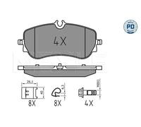 MEYLE Kit pastiglie freno, Freno a disco per MAN VW 025 228 0219/PD