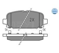 MEYLE 025 228 4418 Pastiglie freno posteriore per Jeep Compass