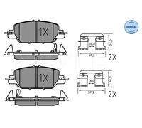 Meyle 025 228 5216 Kit Pastiglie Freno a Disco Posteriore per Honda Cr-V Zr-V