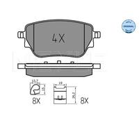 MEYLE 025 229 8617 Kit pastiglie freni