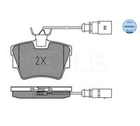 MEYLE 025 232 2416/W Pastiglie freno Posteriore per