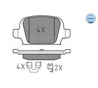 Pastiglie freno Assale posteriore 025 232 8414 MEYLE per OPEL CORSA C