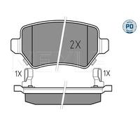 Pastiglie freno Assale posteriore 025 234 1715/PD MEYLE per OPEL KIA