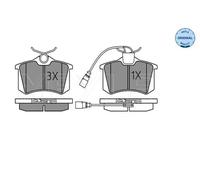 Pastiglie freno Assale posteriore 025 235 5417/W MEYLE per VW SEAT FORD