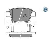 Pastiglie freno Assale posteriore 025 236 2016/PD MEYLE per TOYOTA AVENSIS