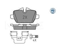 MEYLE 025 236 2316/PD Pastiglie freno Posteriore per