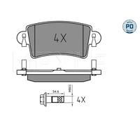 Pastiglie freno Assale posteriore 025 236 6916/PD MEYLE per RENAULT OPEL NISSAN