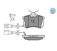 MEYLE 025 238 2317/W Pastiglie freno Posteriore per