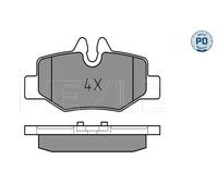 MEYLE 025 240 0817/PD Pastiglie freno Posteriore per
