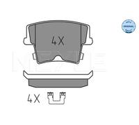 MEYLE 025 241 6318 Pastiglie freno Posteriore per