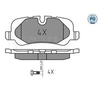 Pastiglie freno Assale posteriore 025 241 9217/PD MEYLE per LAND ROVER