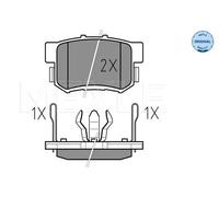 Pastiglie freno Assale posteriore 025 242 3114/W MEYLE per HONDA CR-V II FR-V