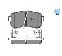 Pastiglie freno Assale posteriore 025 243 2015/W MEYLE per HYUNDAI KIA