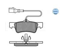 MEYLE 025 243 6719/W Kit pastiglie freni