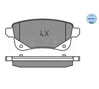 Pastiglie freno Assale posteriore 025 248 2016 MEYLE per RENAULT TALISMAN