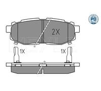 Pastiglie freno Assale posteriore 025 248 5416/PD MEYLE per SUBARU TOYOTA
