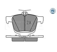 MEYLE 025 250 0816/PD Pastiglie freno Posteriore per