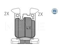 MEYLE Kit pastiglie freni 025 250 2916/PD assale posteriore per BMW 1 3 3 Touring