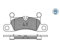 Meyle Kit pastiglie freno 025 251 4316/PD per Porsche Cayenne posteriore freno a disco
