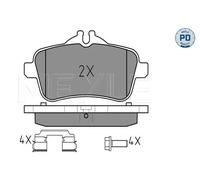 MEYLE Kit pastiglie freno, Freno a disco per MERCEDES-BENZ 025 252 1516/PD