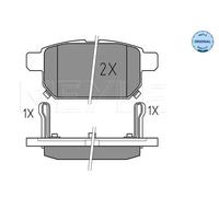 MEYLE 025 252 5814/W Pastiglie freno Posteriore per